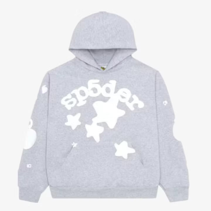 Sp5der 'Beluga' Pullover Hoodie Heather Grey (SS23) SP5-BGSR-HDGR