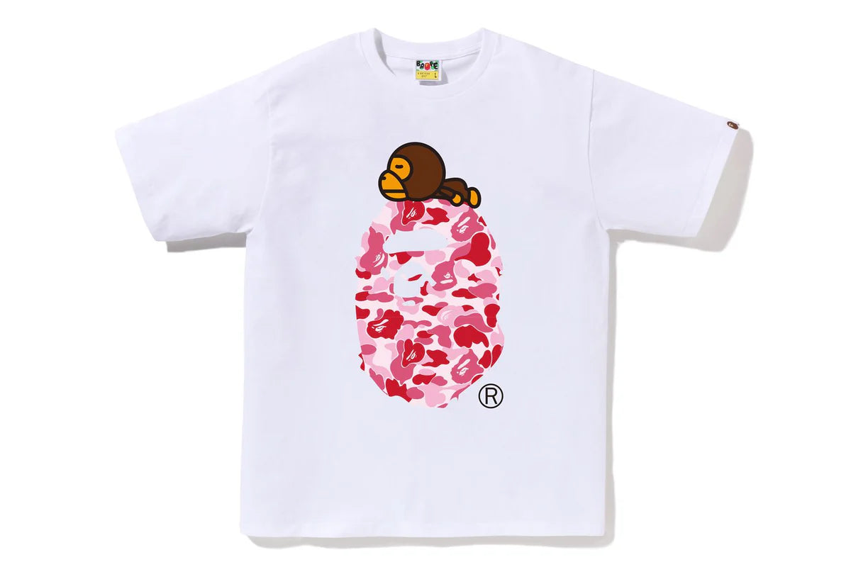 BAPE ABC Camo Milo On Big Pink Ape Tee