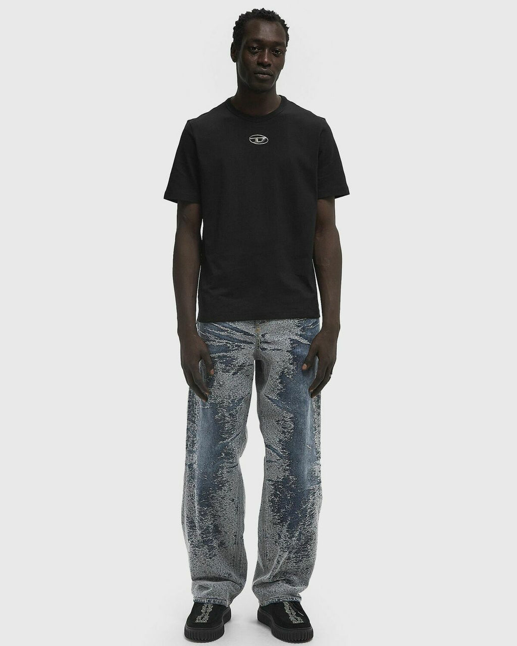 Diesel T-ADJUST-OD TEE Black Mens Shortsleefe