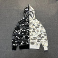 BAPE's Grid Camo Shark Full Zip Hoodie