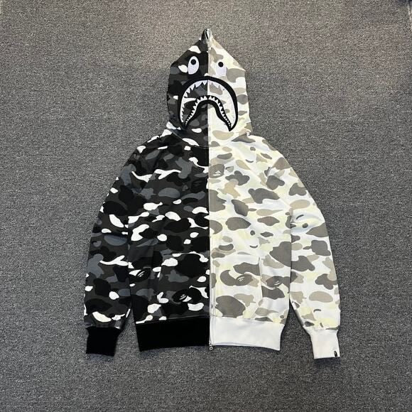 BAPE's Grid Camo Shark Full Zip Hoodie
