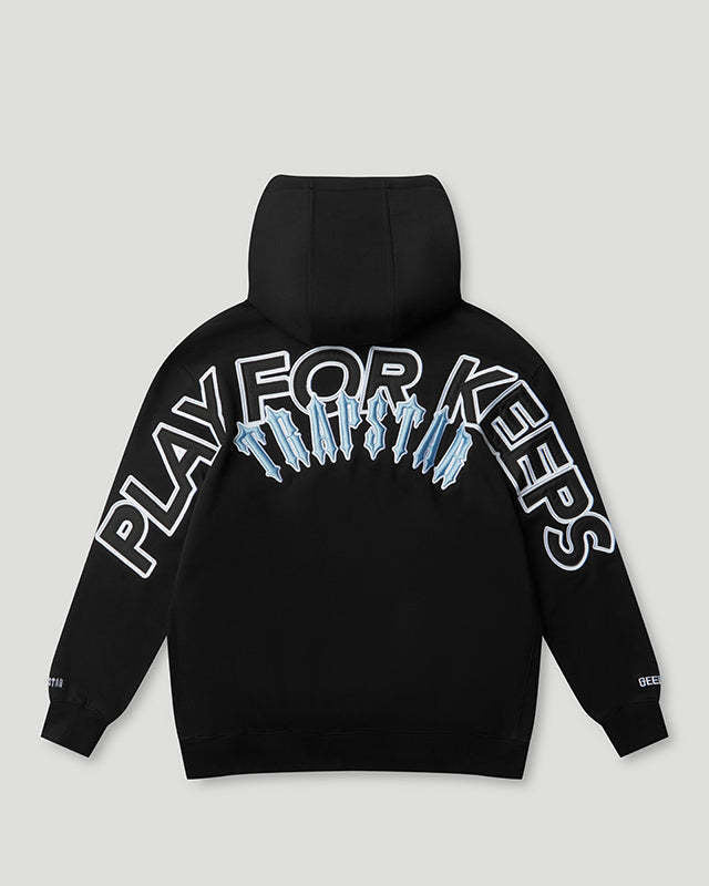 PFK x Trapstar Irongate Hoodie Black/Cool Blue